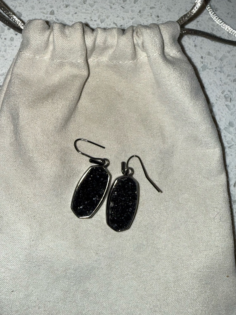 Kendra Scott Black Druzy Drop Earrings - Women Accessories